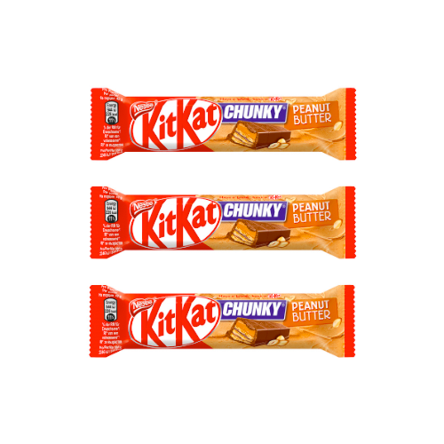 фото Батончик kitkat chunky peanut butter молочный шоколад с хрустящей вафлей и арахисовой пастой, 42 г (3 шт.)