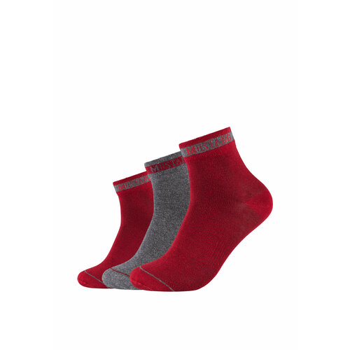 фото Мужские носки mustang, 3 пары, укороченные, размер 39/42, красный