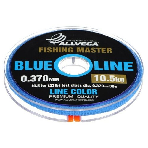 фото Леска монофильная allvega "fishing master" 30м 0,370мм, 10,5кг, голубая