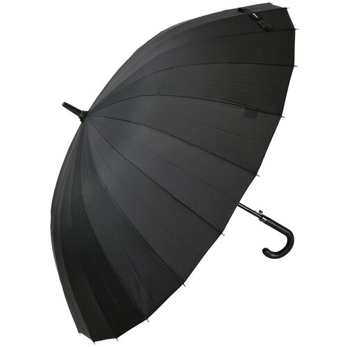 фото Мужской зонт-трость popular umbrella 24 спицы полуавтомат 600n/черный