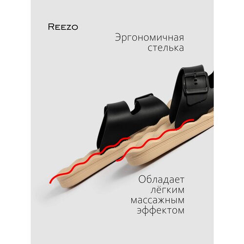 фото Шлепанцы reezo, размер российский размер 45 (размер производителя 48-49), бежевый