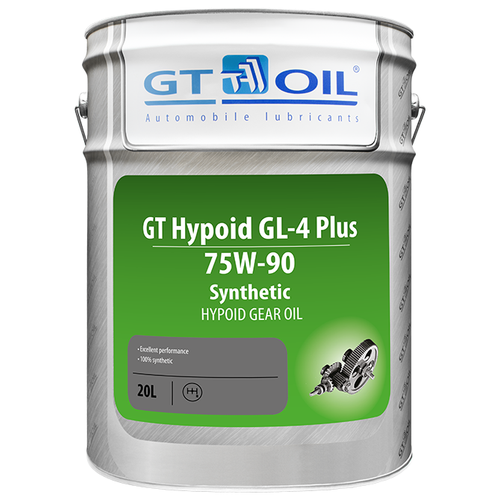 фото Масло трансмиссионное gt oil hypoid gl-4+ 75w-90, 75w-90, 20 л