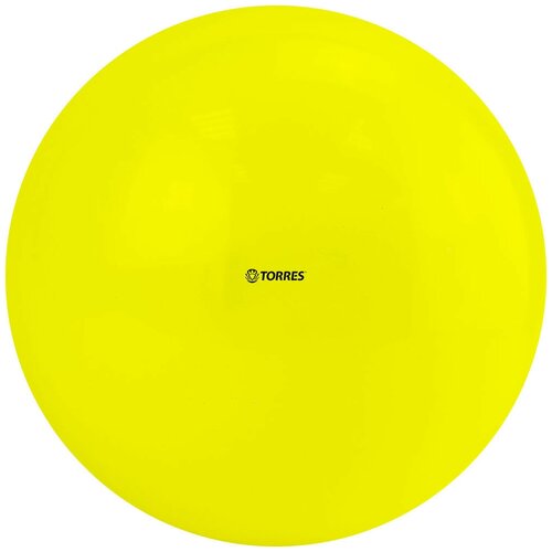 фото Мяч для художественной гимнастики однотонный torres, арт. ag-19-04, диаметр 19 см, пвх, желтый