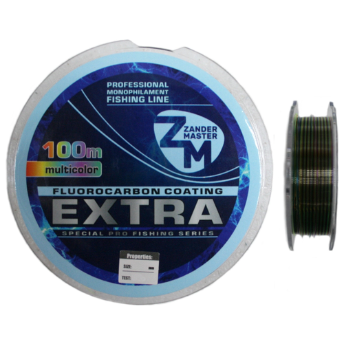 фото Леска zandermaster extra5 (5-ти цветная) 0.370 мм, 100 м, 15.6 кг zander master