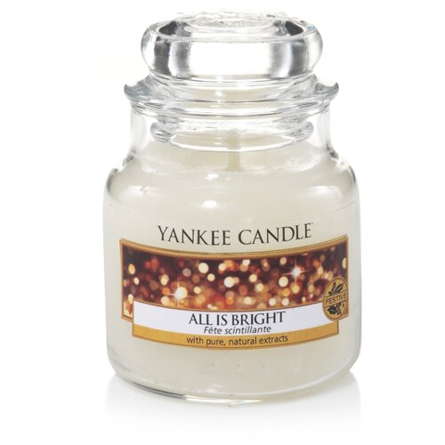 фото Yankee candle / свеча маленькая в стеклянной банке светло и ярко all is bright 104гр / 25-45 часов