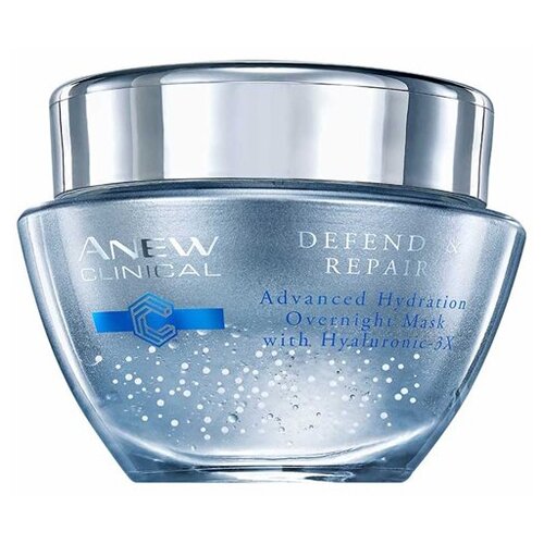 фото Маска avon anew clinical defend & repair advanced hydration overnight mask ночная защита и восстановление для лица, 50 мл