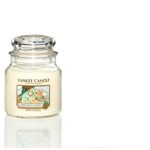 фото Yankee candle / свеча средняя в стеклянной банке рождественское печенье christmas cookie 411 гр / 65-90 часов