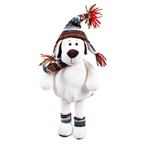 фото Мягкая игрушка abtoys собака в шапке 24 см