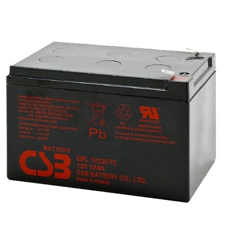 фото Батарея csb gpl 12120 csb, 12v 12ah (с увеличенным сроком службы 10 лет)