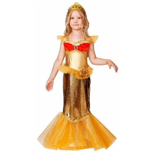 фото Карнавальный костюм для девочки "золотая рыбка" р-р 146 батик