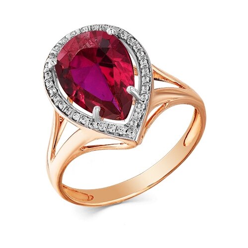 фото Magic stones кольцо с корундом и фианитами из красного золота 01-2-463-1601-011, размер 17.5