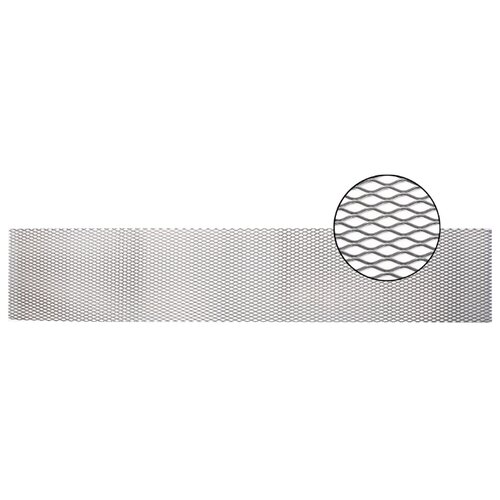 фото Облицовка радиатора (сетка декоративная) алюминий, 100 х 20 см, серебро, ячейки 16мм х 6мм kraft