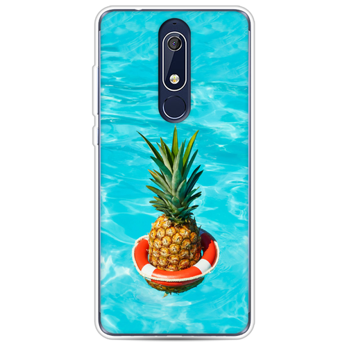 фото Силиконовый чехол ананас в бассейне на nokia 5.1 case place