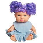Кукла Lovely baby в голубом платье с фиолетовыми локонами, 18.5 см, XM632/1 - изображение