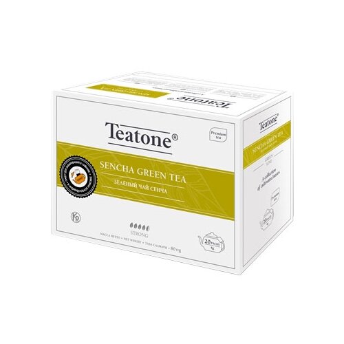 фото Чай зеленый teatone сенча в пакетиках для чайника, 20 шт.