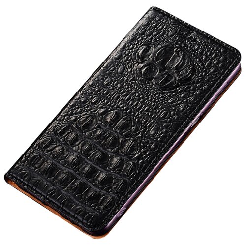 фото Чехол- книжка mypads premium для iphone 11 pro max из натуральной кожи с объемным 3d рельефом спинки кожи крокодила роскошный эксклюзивный черный