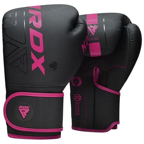 фото Боксёрские перчатки rdx f6 matte pink - rdx - черный - 10 oz