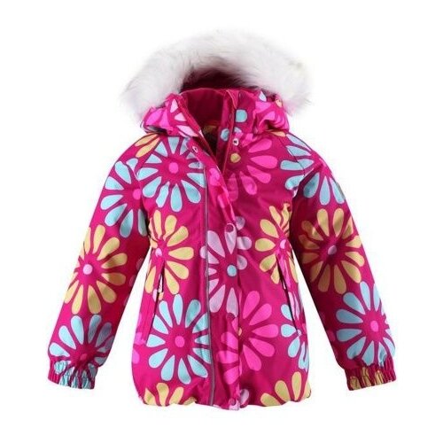 фото Куртка reima для девочек, размер 92, розовый