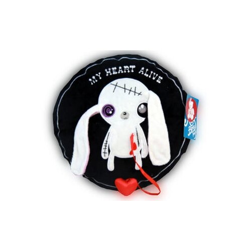 фото Игрушка-подушка magic bear toys заяц живое сердце, 28 см