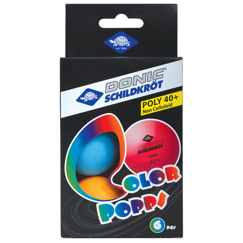 фото Мяч для настольного тенниса donic colour popps poly, 6 шт.