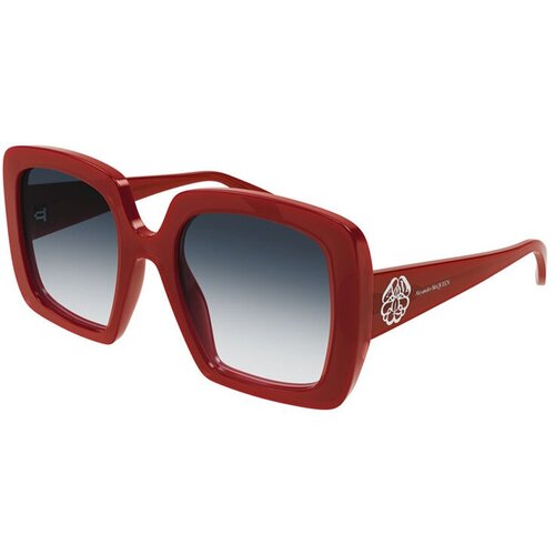 фото Солнцезащитные очки alexander mcqueen, квадратные, оправа: пластик, градиентные, для женщин, красный