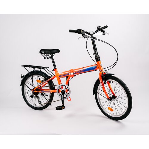 фото Велосипед двухколесный складной px043 оранжево-синий phoenix
