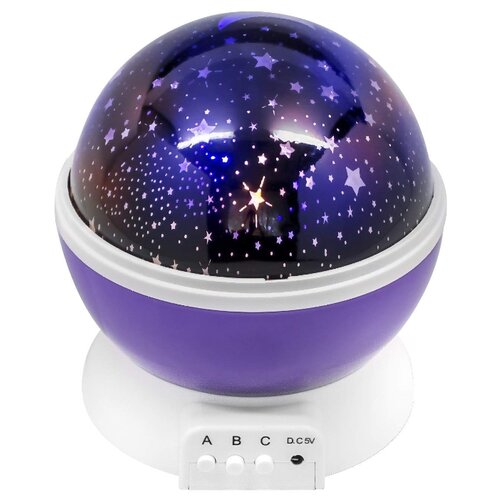 фото Вращаюшийся ночник-проектор "звездное небо"(фиолетовый) veila
