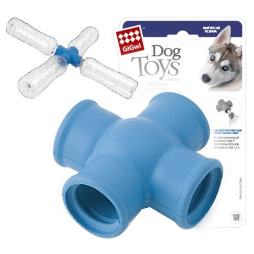 фото Игрушка для собак gigwi dog toys насадка фиксатор для пластиковых бутылок (75275) синий