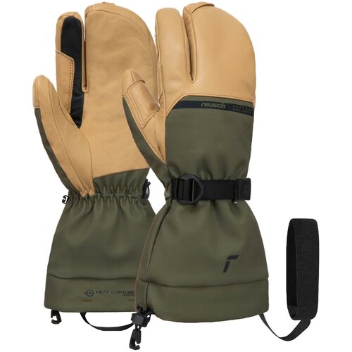 фото Варежки горнолыжные reusch discovery gore-tex touch-tec lobster burnt olive/camel (inch (дюйм):8)