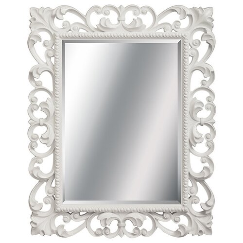 фото Зеркало интерьерное tessoro isabella прямоугольное с фацетом 750х950 (шв) арт. ts-1076-750-w белый глянец. рекомендовано для ванной комнаты.