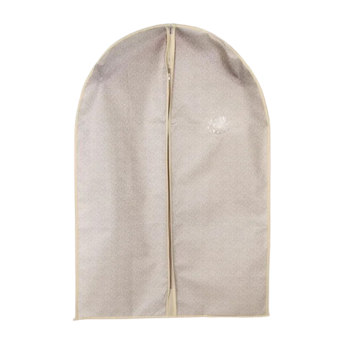 фото Чехол для одежды "европа", с пвх окном, 90x60 см, цвет бело-коричневый доляна