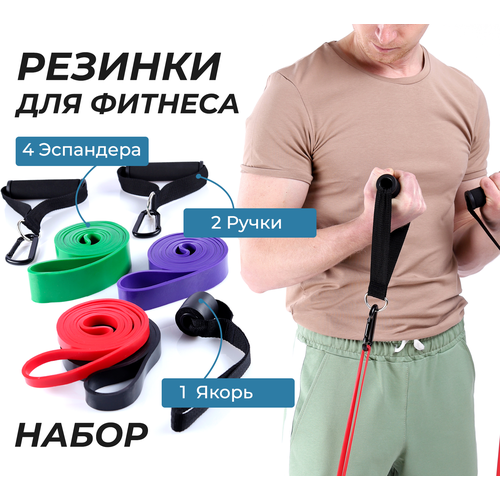 фото Резинки для фитнеса; эспандер ленточный; резинки для подтягивания на турник здоровые люди