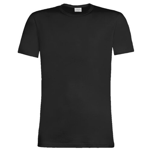 фото Cotonella мужская футболка из хлопка с круглым вырезом, черный, 46