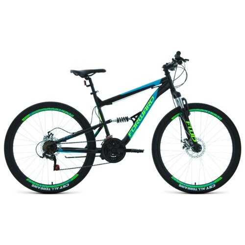 фото Горный (mtb) велосипед forward raptor 27.5 2.0 disc (2020) черный/бирюзовый 16" (требует финальной сборки)