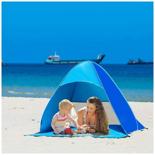 фото Палатка туристическая автоматическая / тент летний от солнца/ шатер пляжный 2-х местный/ палатка детская сoolwalk