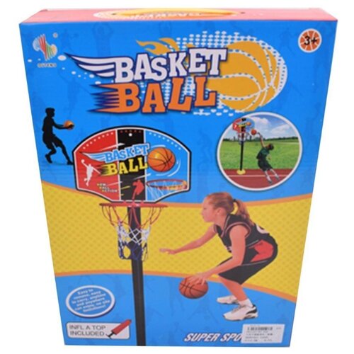 фото Набор для игры в баскетбол наша игрушка напольный, стойка высота 115 см, щит, мяч, насос (at-304)