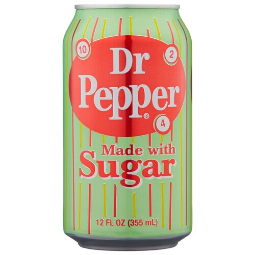 фото Газированный напиток Dr. Pepper Real Sugar, США, 0.355 л Dr pepper