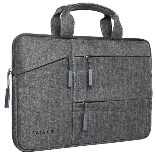 фото Сумка satechi water-resistant laptop carrying case with pockets 13" gray