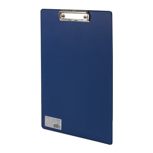 фото Доска-планшет офисмаг с прижимом а4 (230х350 мм), картон/пвх, россия, синяя, 225987