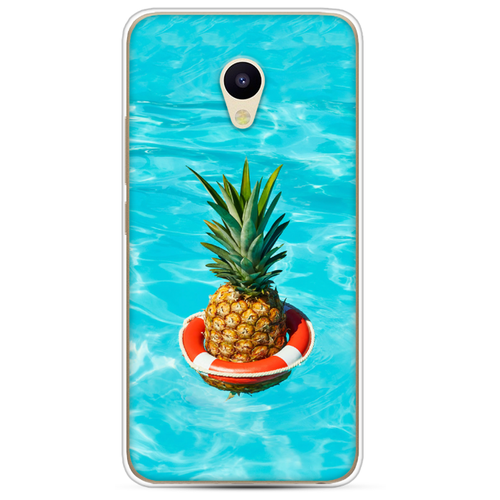 фото Силиконовый чехол ананас в бассейне на meizu m5c case place