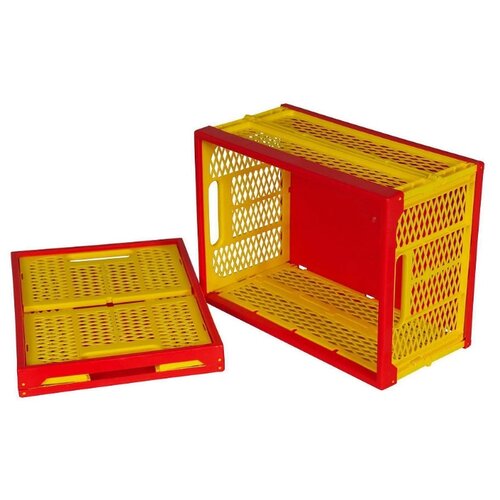 фото Ящик складной красно-желтый 475x340x230мм пеликан