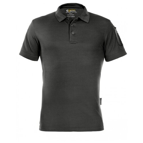 фото Поло мужское (футболка) gongtex performance polo shirt, цвет черный (black)-l