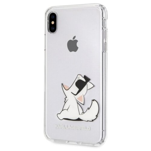 фото Чехол-накладка cg mobile karl lagerfeld pc/tpu fun glasses choupette для apple iphone x/xs transparent