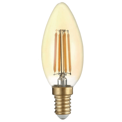 фото Лампа светодиодная hiper thomson led filament candle 7w 695lm e14 2400k gold brand