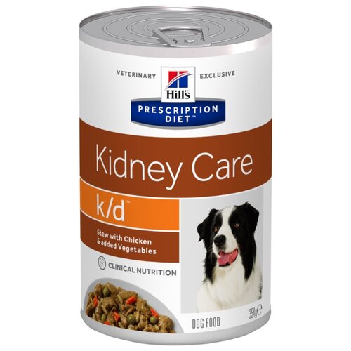 фото Влажный корм для собак Hill's Prescription Diet K/D Kidney Care при заболеваниях почек, курица 354г