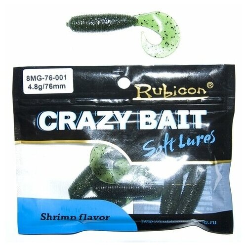 фото Съедобная силиконовая приманка rubicon crazy bait mg 4.8g, 76mm, цвет 001