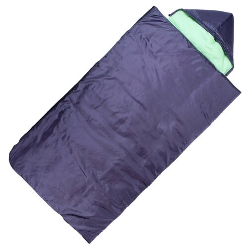 фото Спальный мешок maclay 3-х слойный с капюшоном увеличенный 225х105 см синий