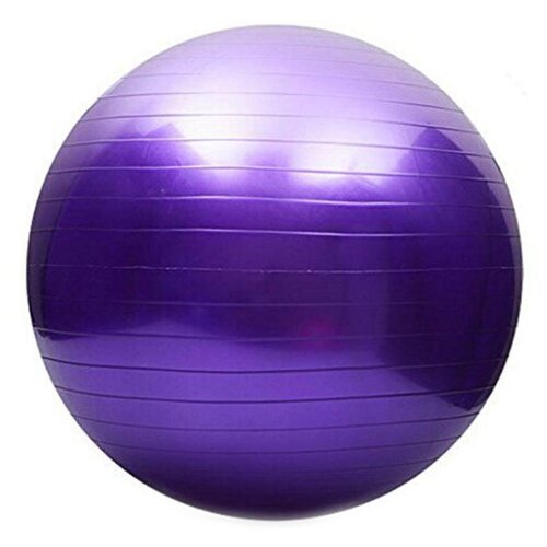 фото Фитбол, гимнастический мяч для занятий спортом, антивзрыв, глянцевый, фиолетовый, 45 см icon
