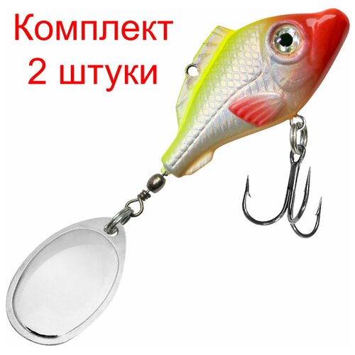 фото Блесна для рыбалки aqua немо aglia 17,0g цвет 014 (клоун, серебро), 2 штуки в комплекте