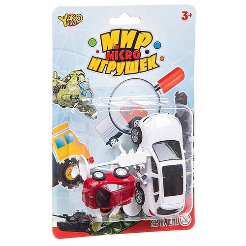фото Набор машин yako мир micro игрушек (b94376), белый/красный